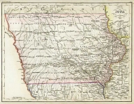 Karte von Iowa.