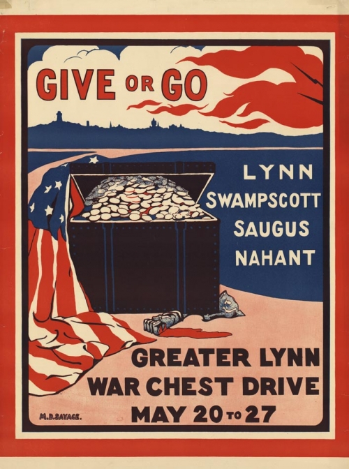 Give or Go : Lynn : Swampscott : Saugus : Nahant : Greater Lynn War Chest Drive : May 20 to 27.