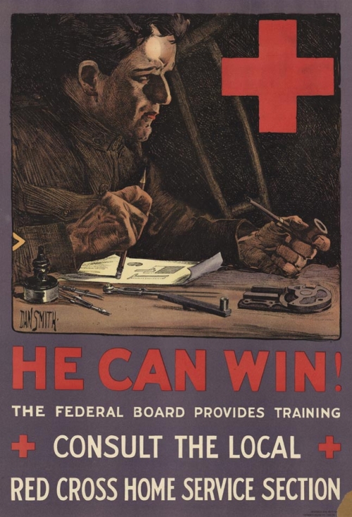 He Can Win! The Federal Board Provides Training : Consult the Local Red Cross Home Service Section.