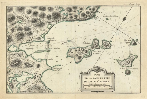 Plan de la Rade et Port de l'Isle St. Pierre.