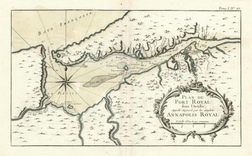 Plan du Port Royal dans l'Accadie Appele Aujourd'hui par les Anglois Annapolis Royale.