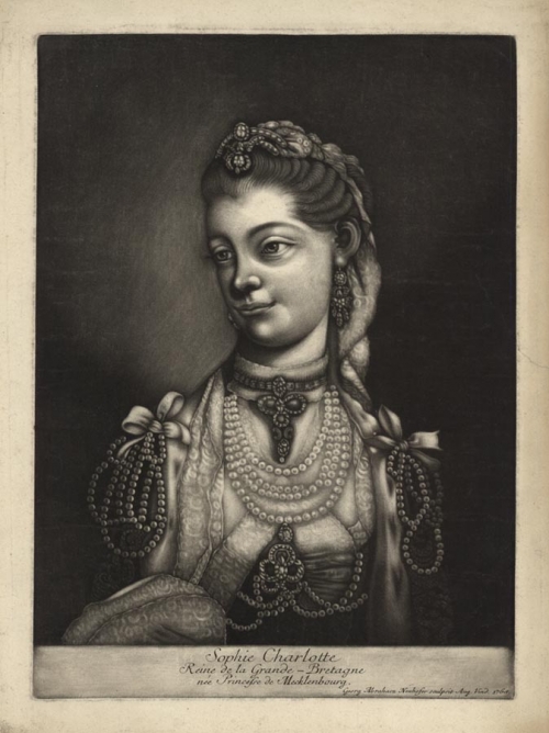 Sophie Charlotte Reine de la Grande - Bretagne nee Princesse de Mecklenbourg.