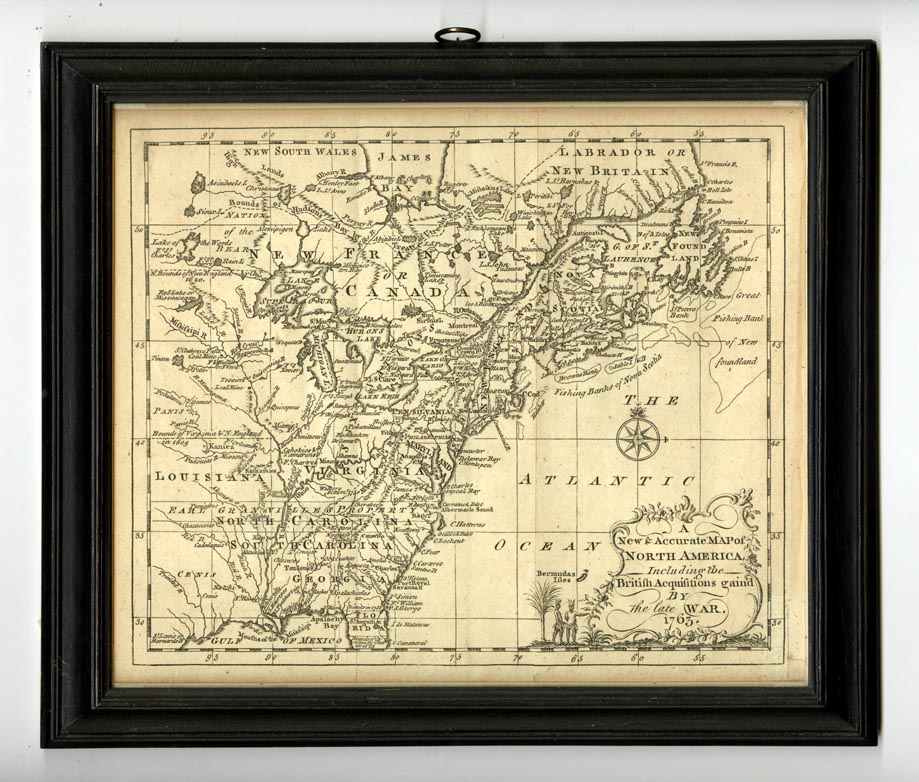 New & Accurate Map of North America, Including the British Acquisitions gain'd By the late War. 1763. A,