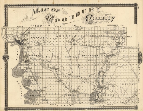 Map of Woodbury County. (Iowa)