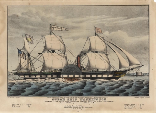Steam Ship Washington, Belonging To The Steam Navigation Company, Frederick Hewitt Commander.