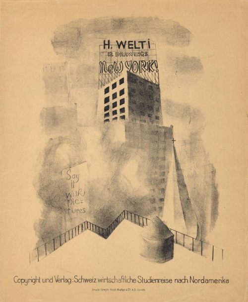 Frontispiece for "H.Welti 12 Drawings New York!"