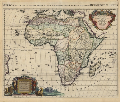 L'Afrique Diuisee en ses Empires Royaumes, et Estats.