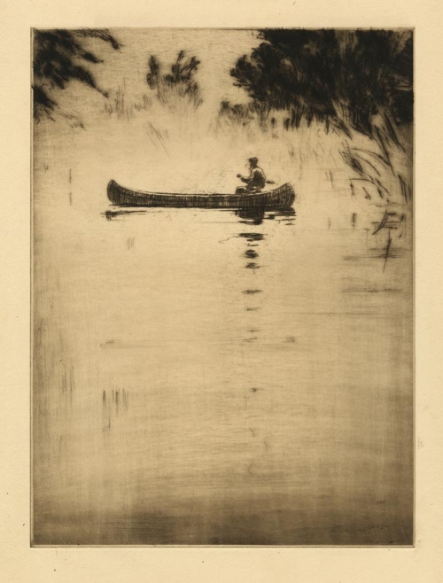 Out in a Canoe. [Untitled].