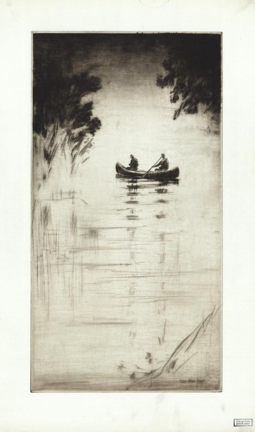 Out in a Canoe. [Untitled].