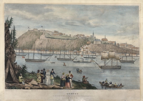 Quebec with the arrival of H.M.S. Hastings conveying the Earl of Durnham Governor General of Canada.