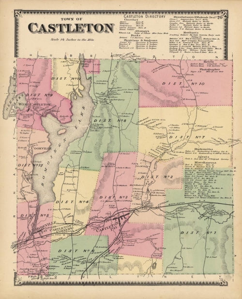 Town of Castleton. Vermont. The Old Print Shop