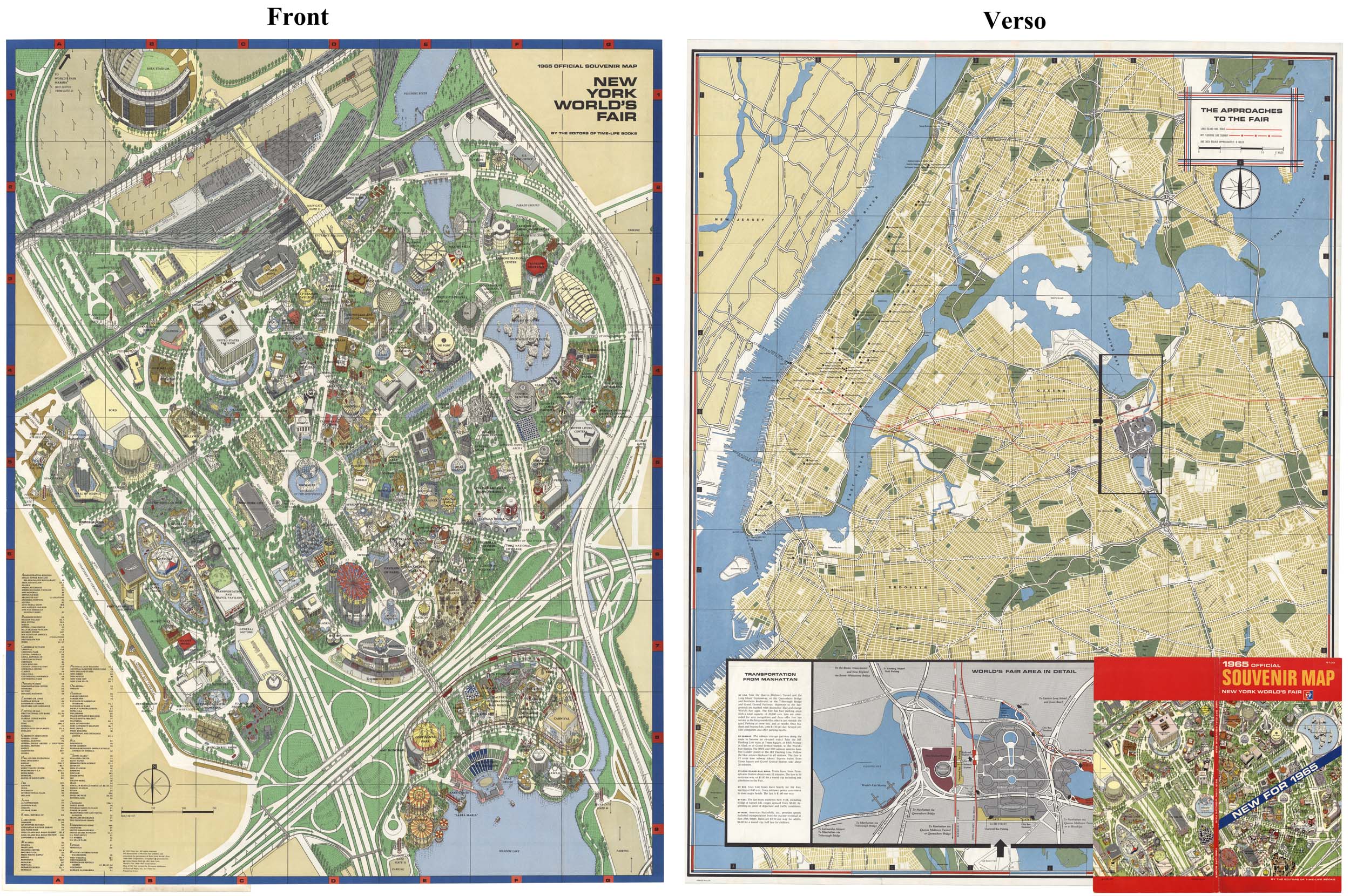 New York World's Fair. 1965 Official Souvenir Map.