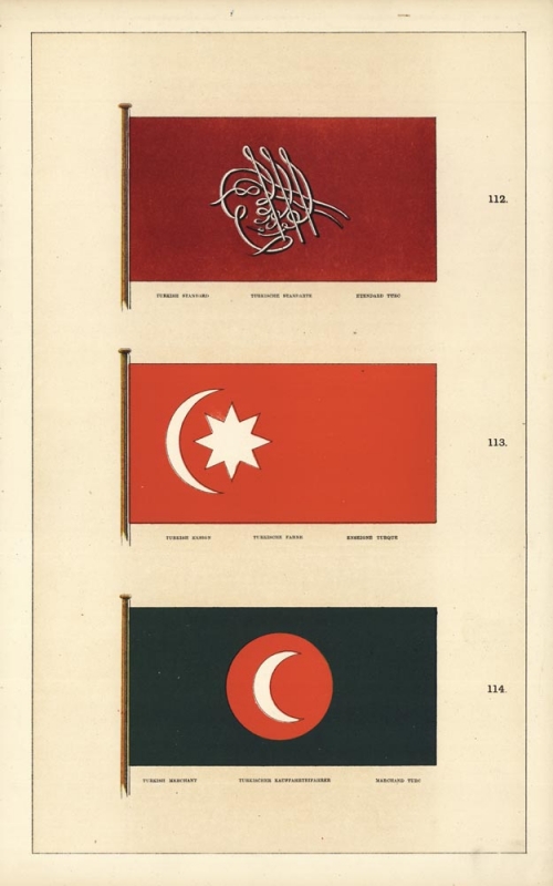 Turkish Standard : Turkish Ensign : Turkish Merchant.