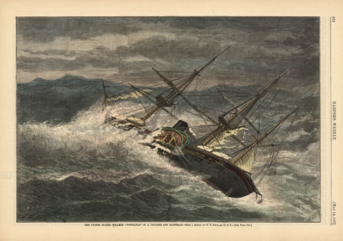 The United States Steamer "Powhatan" in a Cyclone off Hatteras.
