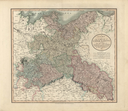 New Map of The Circle of Upper Saxony; with the Duchy of Silesia and Lusatia, from the Latest Authorities
