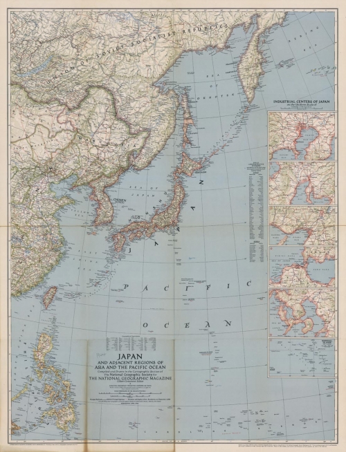 Japan And Adjacent Regions Of Asia And The Pacific Ocean.