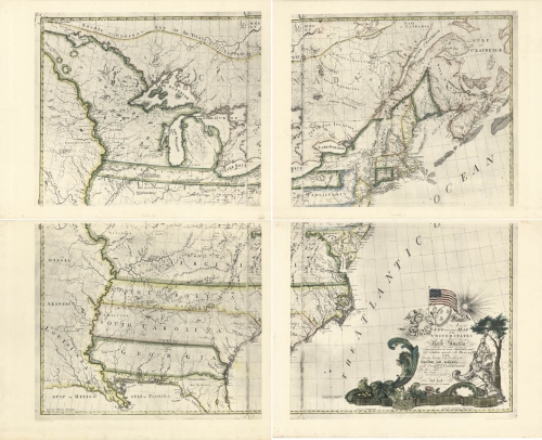 A New and Correct Map of the United States of North America Layd Down from the Latest Observations and Best Authorities Agreeable to the Peace of 1783.