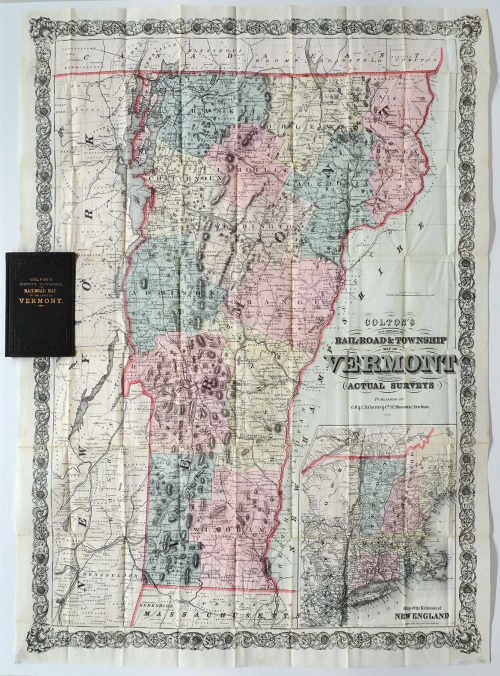 Colton's New Copper-Plate Rail-Road & Township map of Vermont