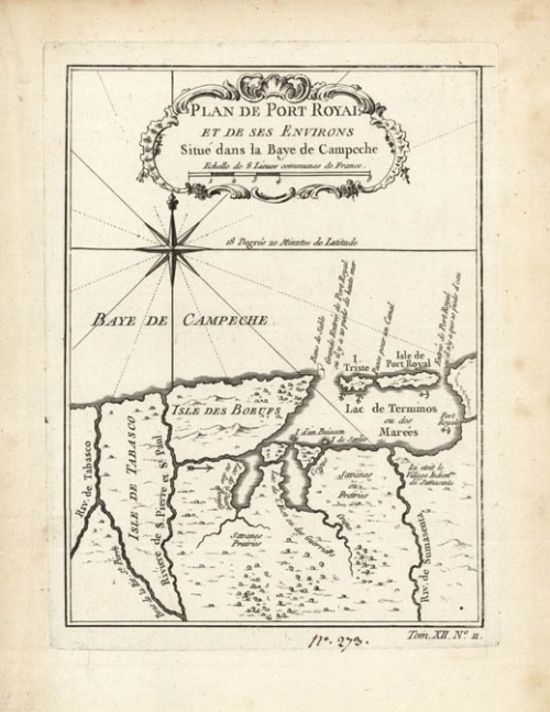 Plan de Port Royal et de ses Environs Situe dans la Baye de Campeche.