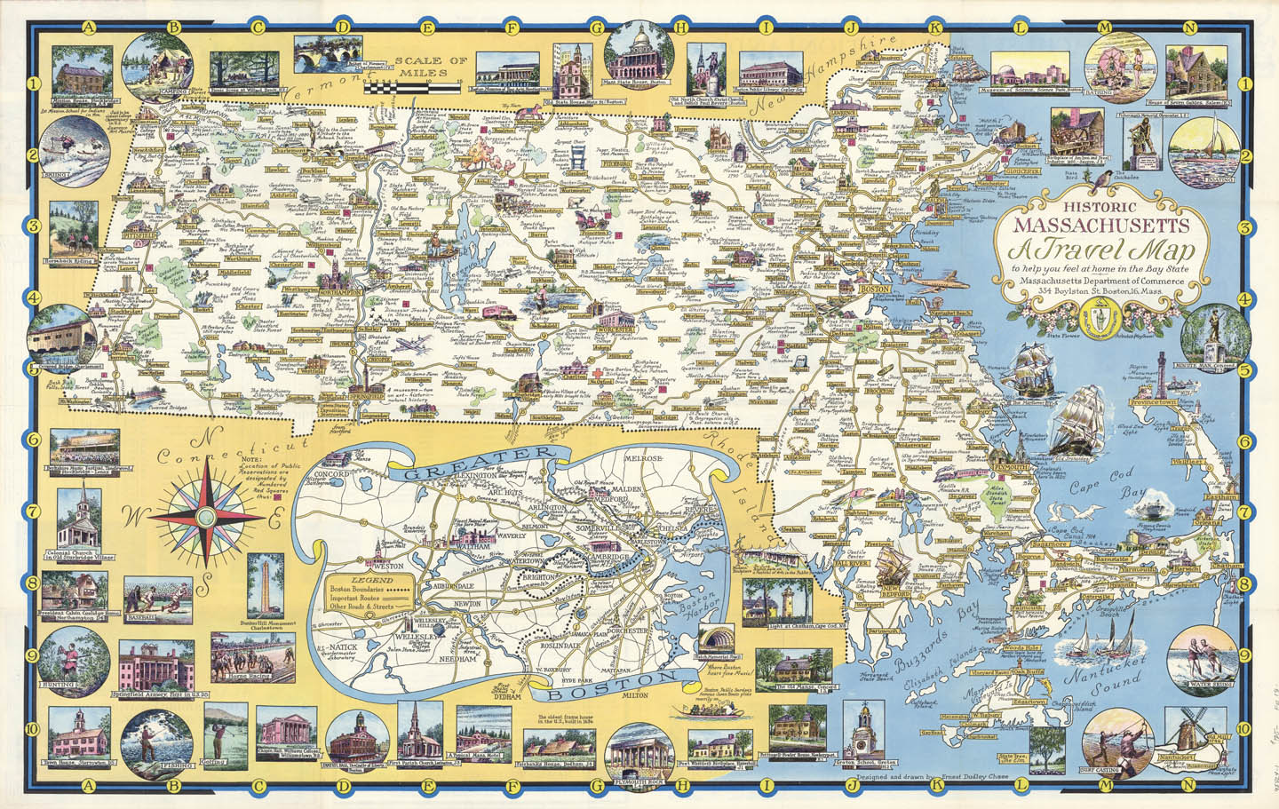 A World of Fun and Relaxation - Massachusetts The Historic Vacationland. A Travel Map to help you feel at home in the Bay State!