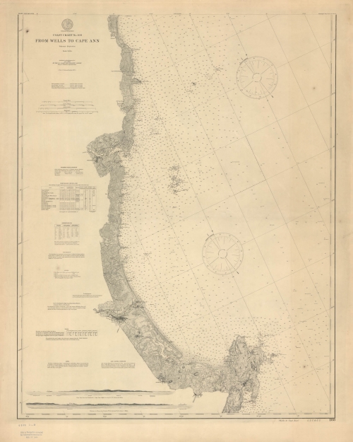 Coast Chart No. 108. From Wells to Cape Ann.