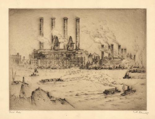 Brooklyn Edison Plant.  (First state).