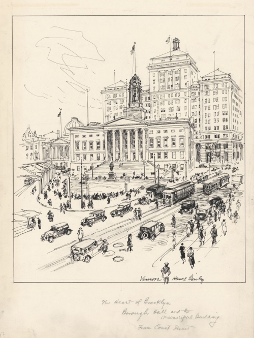 The Heart of Brooklyn : Borough Hall and the Municipal Building : From Court Street.