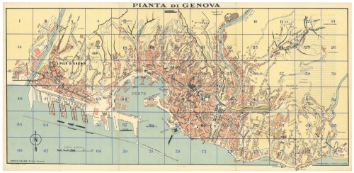 Pianta di Genova. (Genoa)