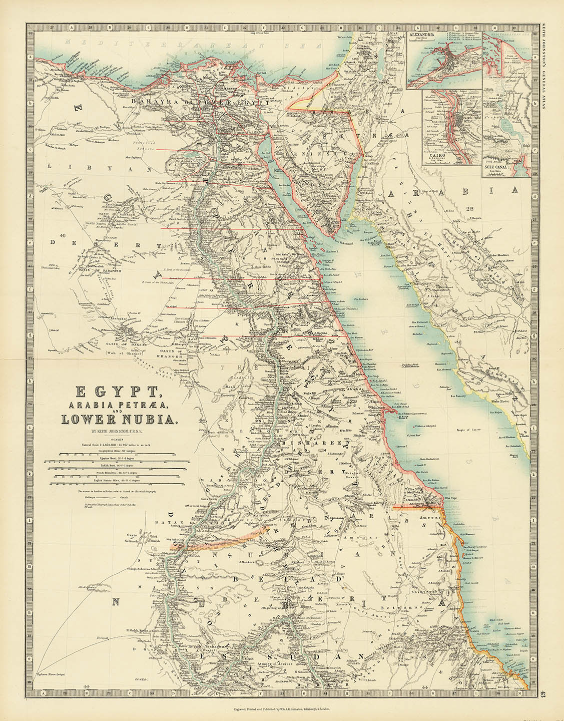 Egypt, Arabia Petraea, and Lower Nubia.
