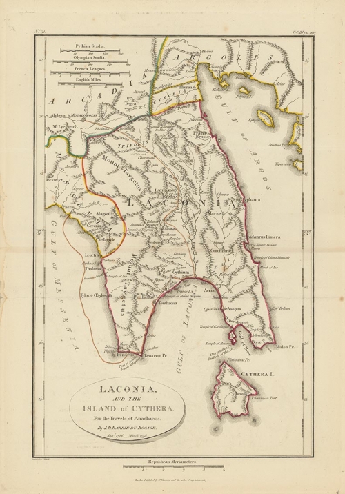 Laconia, and the island of Cythera.