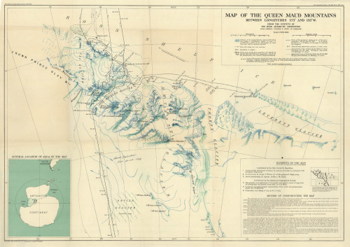 Map of the Queen Maud Mountains Between Longitudes 175? and 135? W. from the surveys of the Byrd Antarctic Expedition.