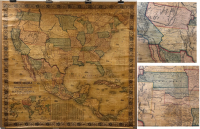 New Map of that portion of North America Exhibiting The United States and Territories, The Canadas, New Brunswick, Nova Scotia, and Mexico also Central America, and The West India Islands.